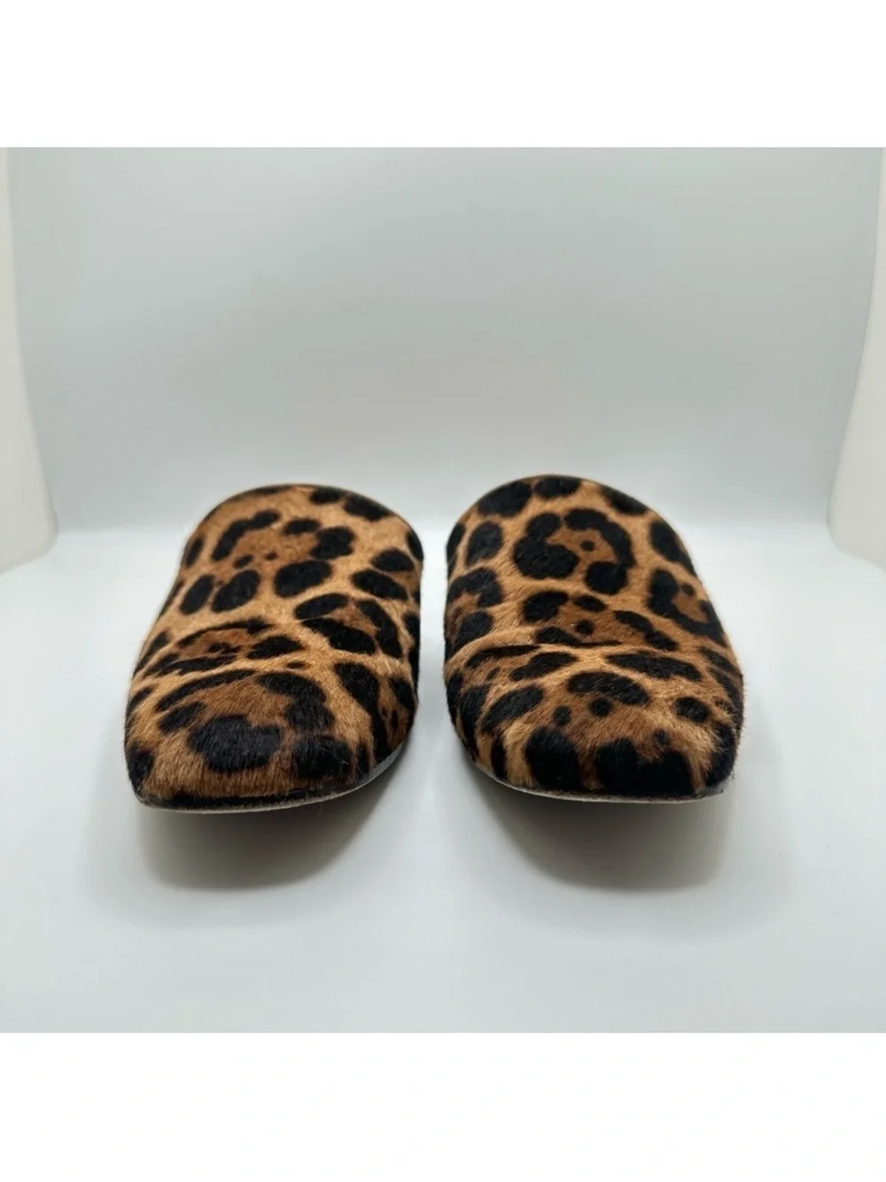 Stuart Weitzman Leopard Print Slip-On Mules - Tan/Black